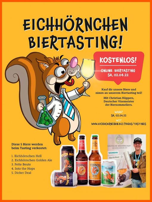 Eichhörnchen Bräu Eichhörnchen Tasting am 02.04.2022 mit Christian Küppers im Shop kaufen